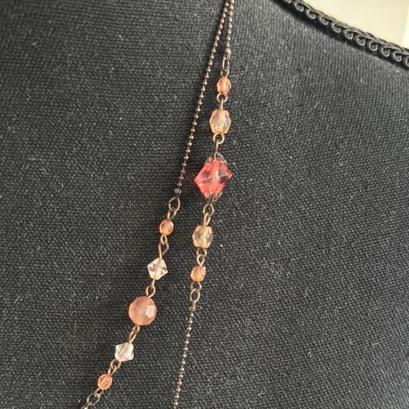Elegant Pink Beaded Necklace - Picture 2 of 4